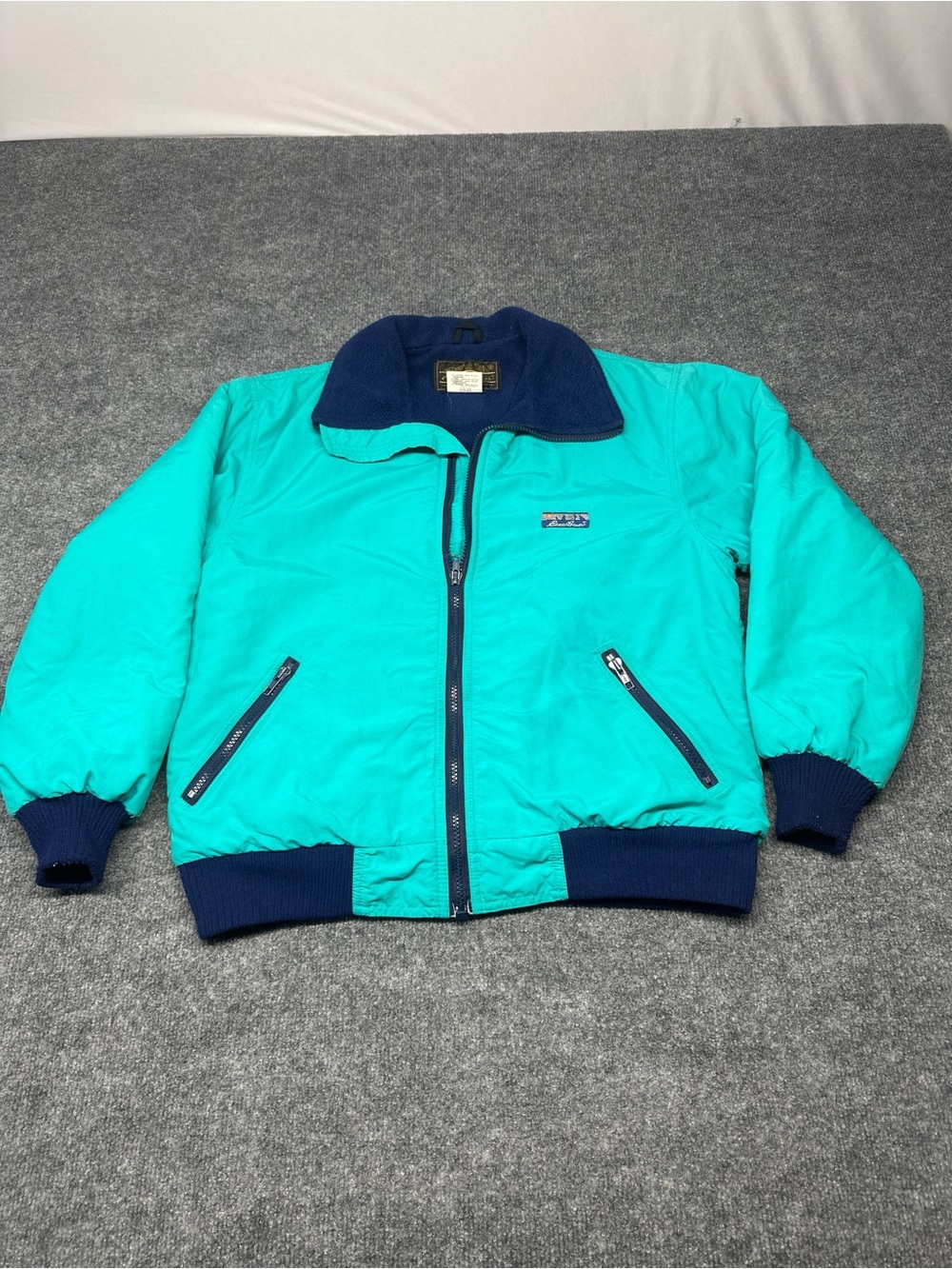 Eddie Bauer Teal Ski Jacket with Navy Trim